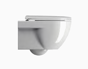 concept 200 مرحاض معلق بشطف عميق 530×370×340 مم أبيض، بدون حافة، تثبيت مخفي، مع concept-clean Plus